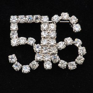 Rhinestone Area Code 516 Pin - Vintage -FREE with Purchase*